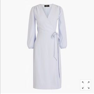 NWT Light Blue J. Crew Wrap Dress In 365 Crepe